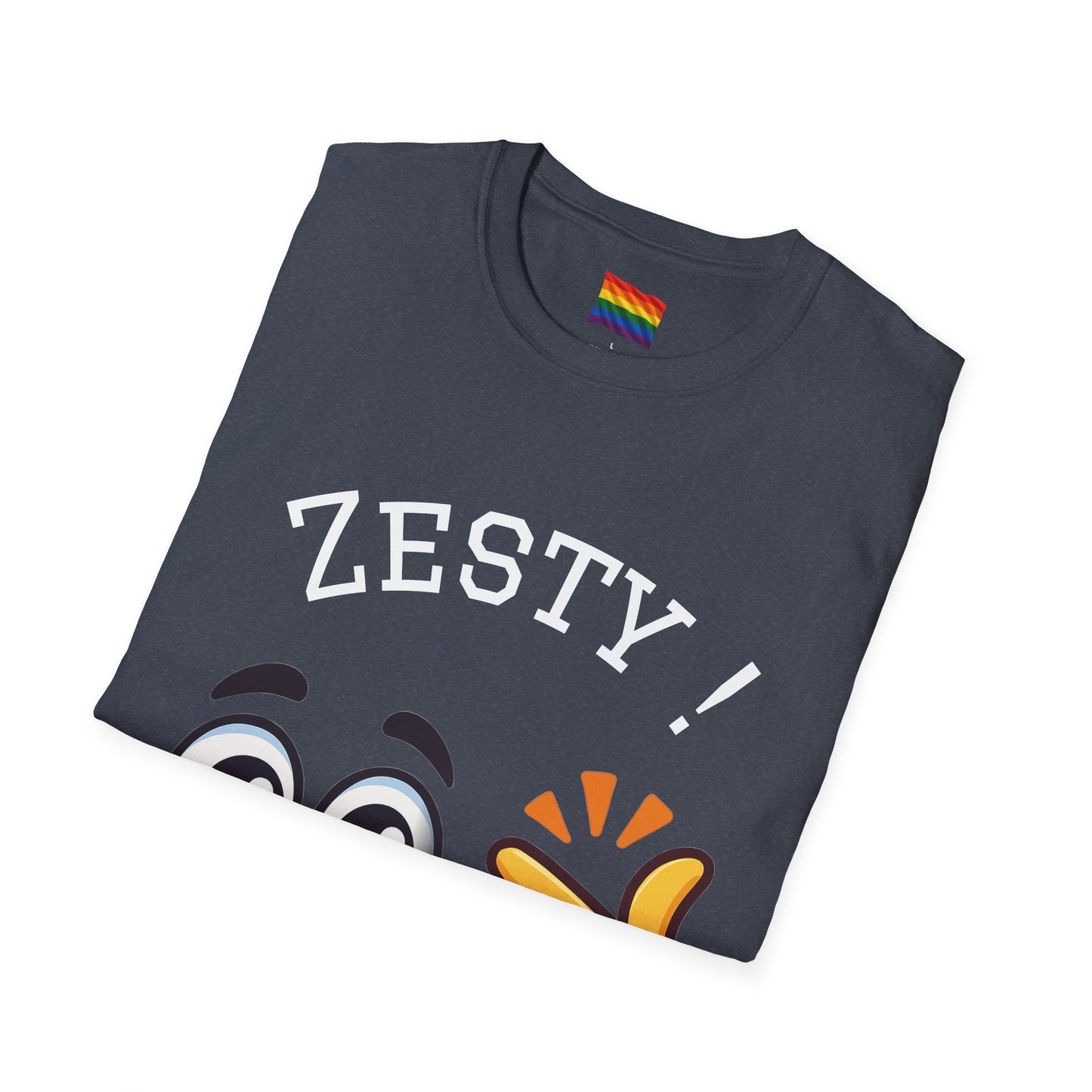 Zesty Emoji Pride T-Shirt Funny Snap Face Tee LGBTQ+ Rainbow Flag Top Unisex Graphic Shirt Positive Vibes Clothing Gift