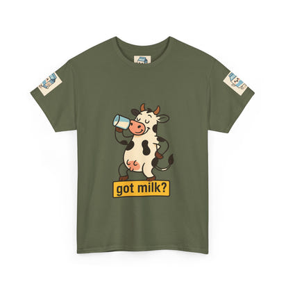Funny Cow Got Milk T-Shirt Cute Dairy Lover Tee Pun Graphic Shirt Animal Humor Gift for Men & Women Farm Life Aesthetic