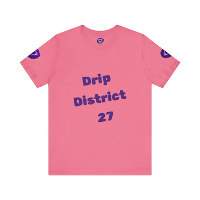 Drip District 27 Shirt | Purple Black Hole Streetwear Tee | Trendy Unisex Graphic Top