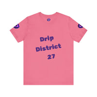 Drip District 27 Shirt | Purple Black Hole Streetwear Tee | Trendy Unisex Graphic Top