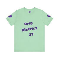Drip District 27 Shirt | Purple Black Hole Streetwear Tee | Trendy Unisex Graphic Top