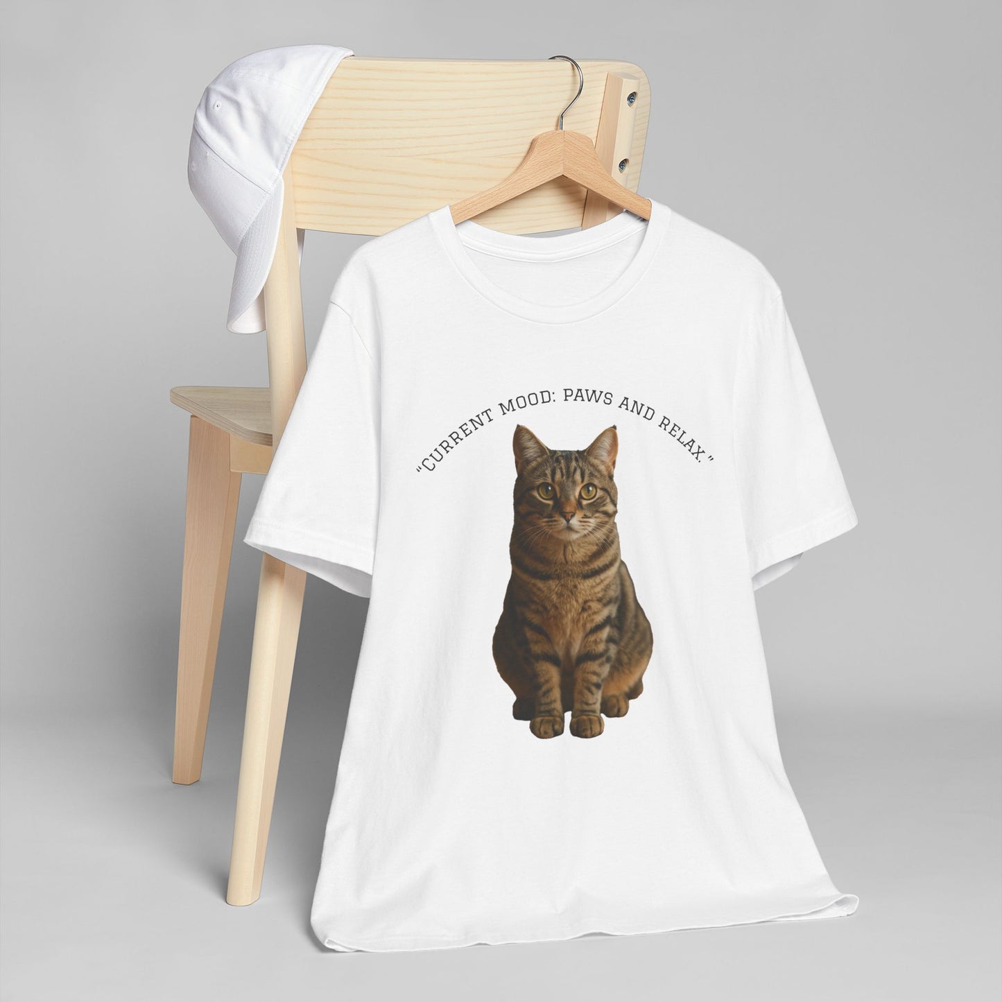 Cat Lover Unisex T-Shirt, Current Mood, Paws and Relax, Pawsitive Vibes, Gifts for Cat Moms, Cute Animal Apparel, Casual Wear