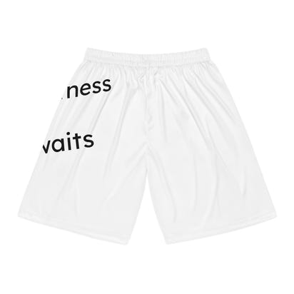 Greatness Awaits Athletic Shorts | Motivational Gym & Basketball Shorts | Unisex Activewear for Everyday Performance