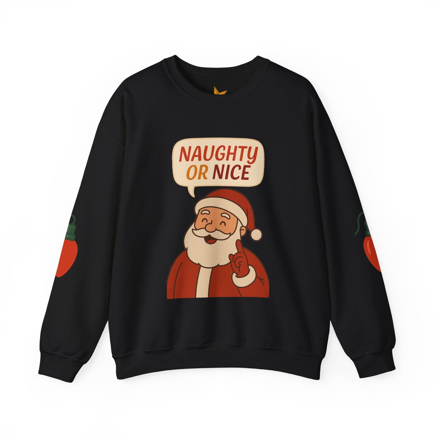 Santa's Naughty or Nice Crewneck Sweatshirt | Holiday Gift, Casual Wear, Winter Fashion, Unisex Sweatshirt, Festive Apparel