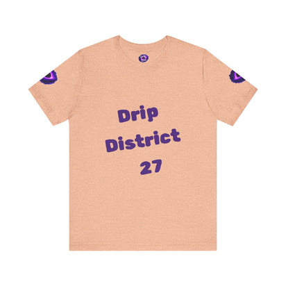 Drip District 27 Shirt | Purple Black Hole Streetwear Tee | Trendy Unisex Graphic Top