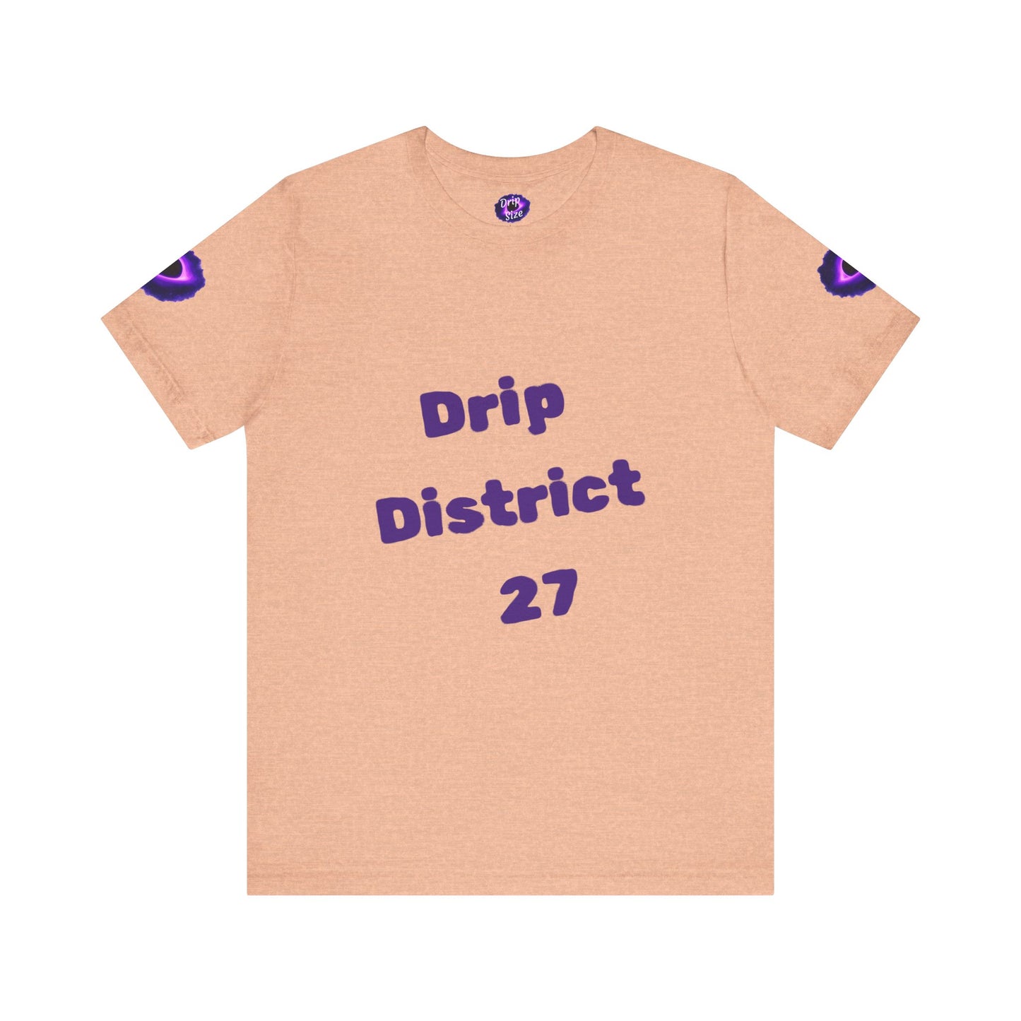 Drip District 27 Shirt | Purple Black Hole Streetwear Tee | Trendy Unisex Graphic Top
