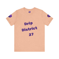 Drip District 27 Shirt | Purple Black Hole Streetwear Tee | Trendy Unisex Graphic Top