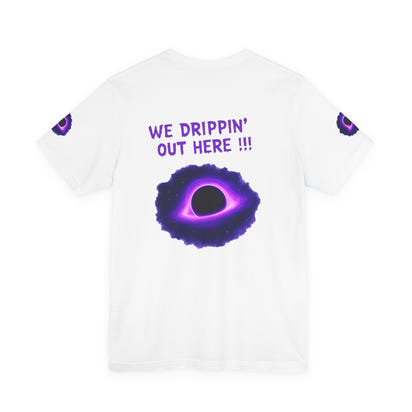 Drip District 27 Shirt | Purple Black Hole Streetwear Tee | Trendy Unisex Graphic Top