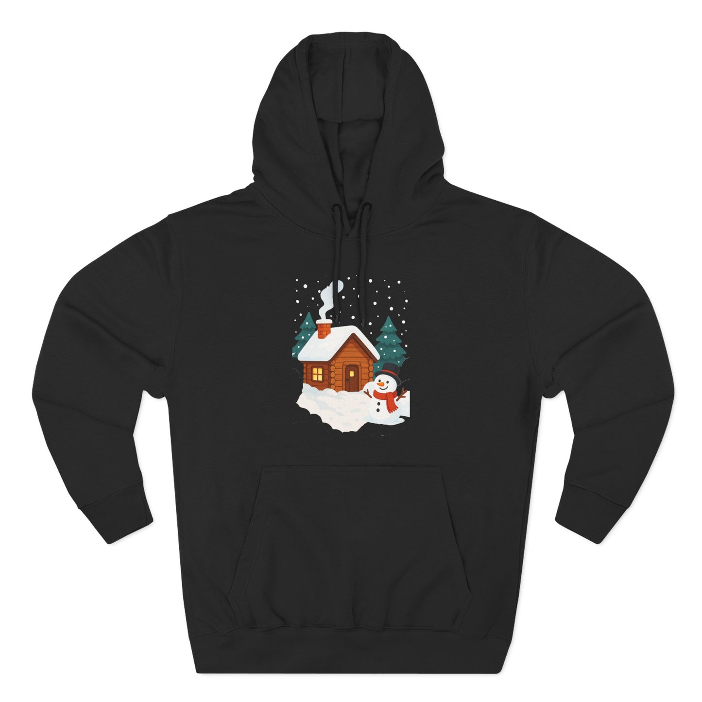 Cozy Holiday Hoodie with Snowman and Lights Design, Winter Fashion, Christmas Gift, Festive Apparel, Outdoor Comfort, Casual Wear