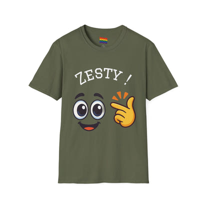 Zesty Emoji Pride T-Shirt Funny Snap Face Tee LGBTQ+ Rainbow Flag Top Unisex Graphic Shirt Positive Vibes Clothing Gift