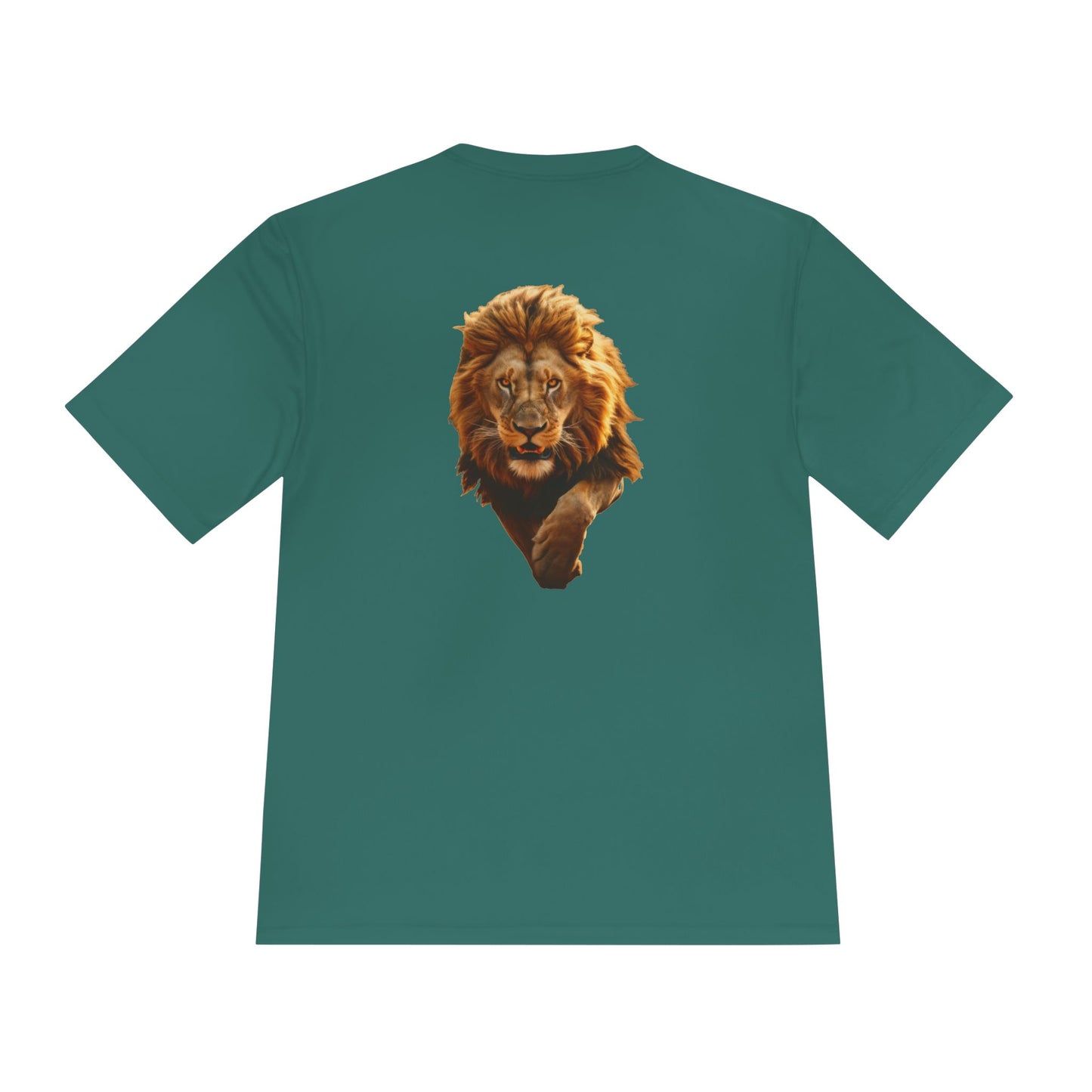 Black T-Shirt, Resilience Lion Tee, Unisex Moisture Wicking T-Shirt, Gym Shirt, Motivational Apparel, Workout Top, Lion Graphic Tee