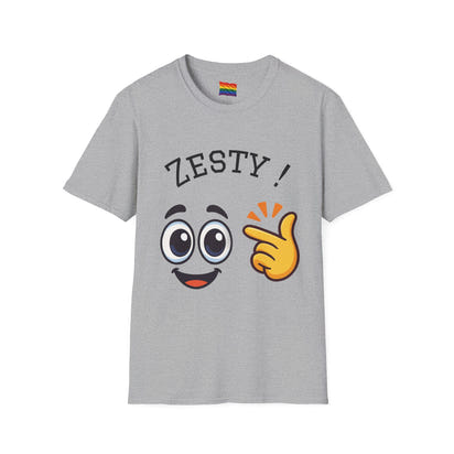 Zesty Emoji Pride T-Shirt | Funny Snap Face Tee | LGBTQ+ Celebration Shirt | Cute Graphic Unisex Top for Joyful Expression