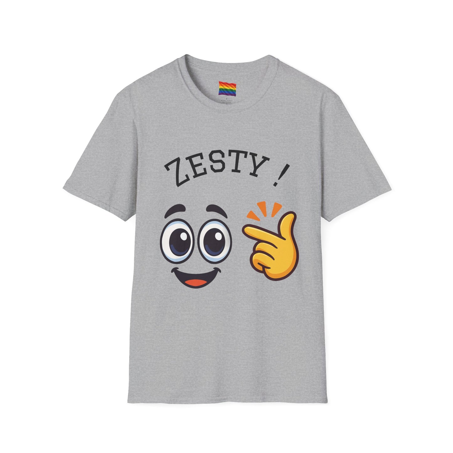 Zesty Emoji Pride T-Shirt | Funny Snap Face Tee | LGBTQ+ Celebration Shirt | Cute Graphic Unisex Top for Joyful Expression