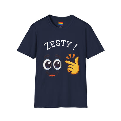 Zesty Emoji Pride T-Shirt Funny Snap Face Tee LGBTQ+ Rainbow Flag Top Unisex Graphic Shirt Positive Vibes Clothing Gift