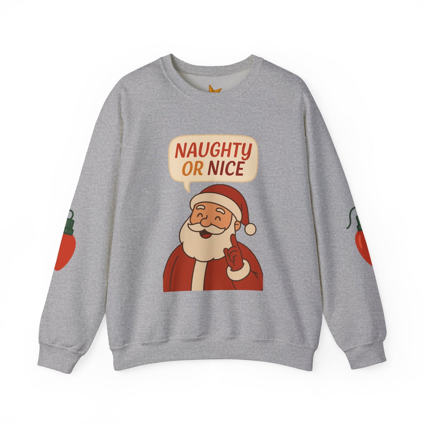 Santa's Naughty or Nice Crewneck Sweatshirt | Holiday Gift, Casual Wear, Winter Fashion, Unisex Sweatshirt, Festive Apparel