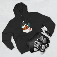 Cozy Holiday Hoodie with Snowman and Lights Design, Winter Fashion, Christmas Gift, Festive Apparel, Outdoor Comfort, Casual Wear
