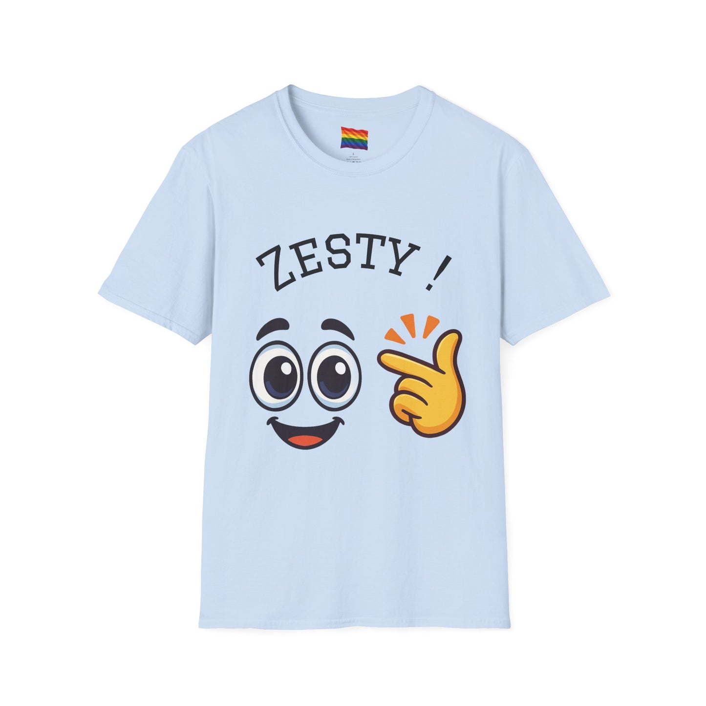 Zesty Emoji Pride T-Shirt | Funny Snap Face Tee | LGBTQ+ Celebration Shirt | Cute Graphic Unisex Top for Joyful Expression