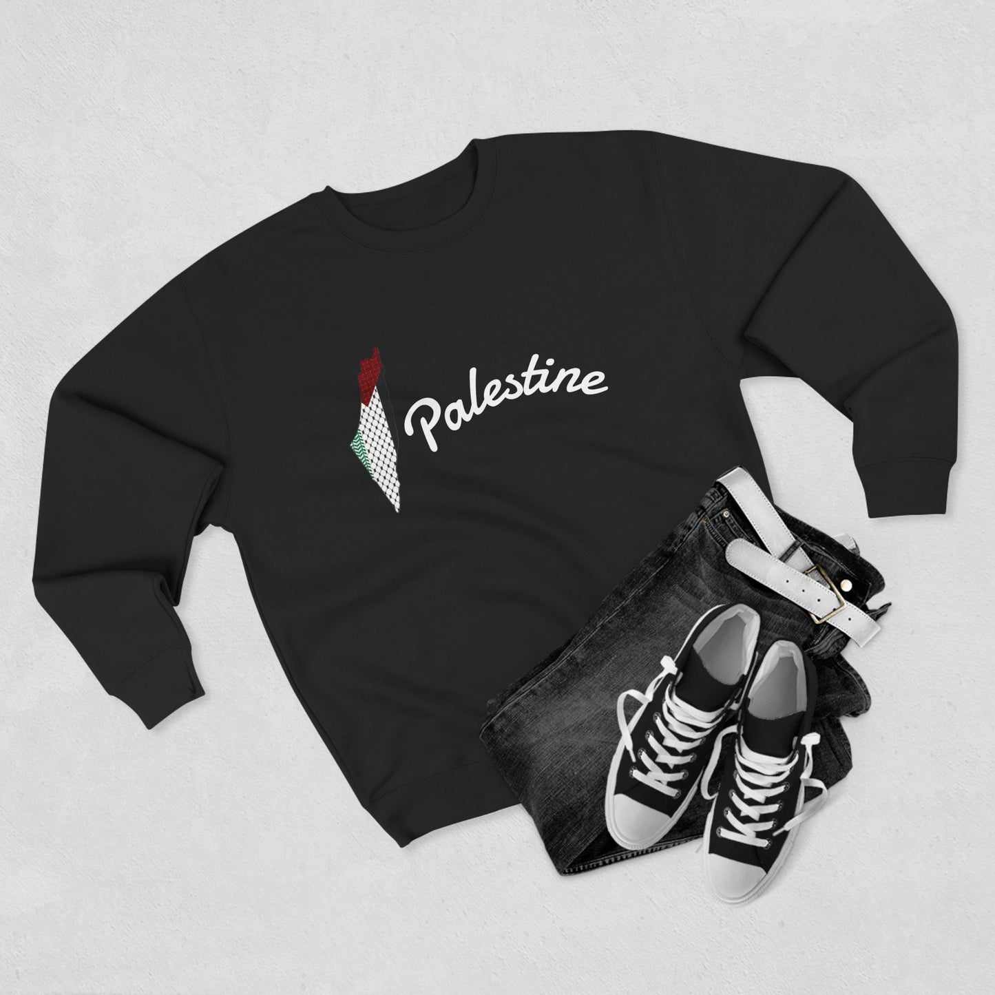 Palestine Statement Sweatshirt | Free Palestine Crewneck | Unisex Pullover for Activism, Ethnic Pride, and Everyday Comfort