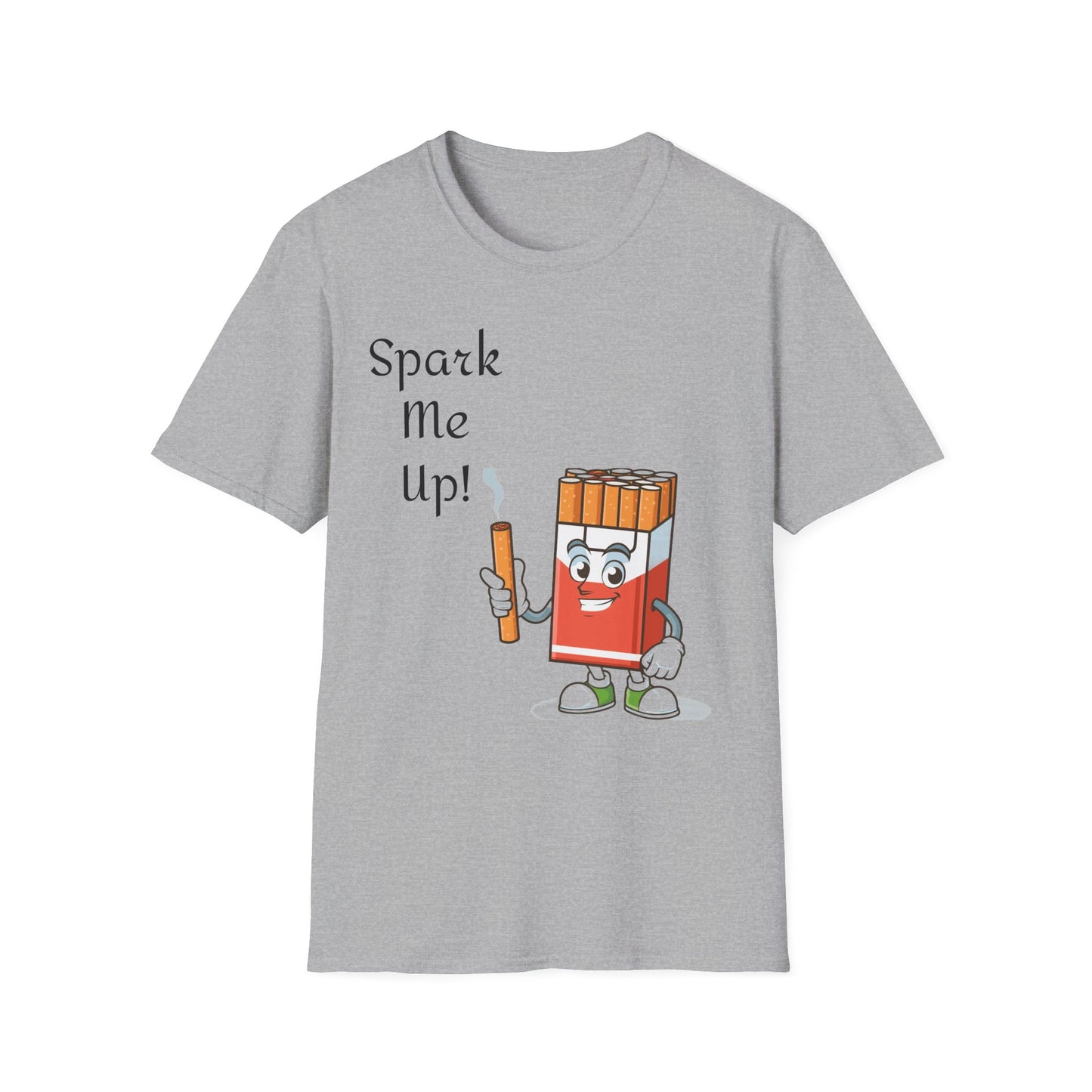 Spark Me Up! Funny Graphic T-Shirt | Whimsical Cartoon Tee | Trendy Unisex Gift for Him or Her | Casual Streetwear Top