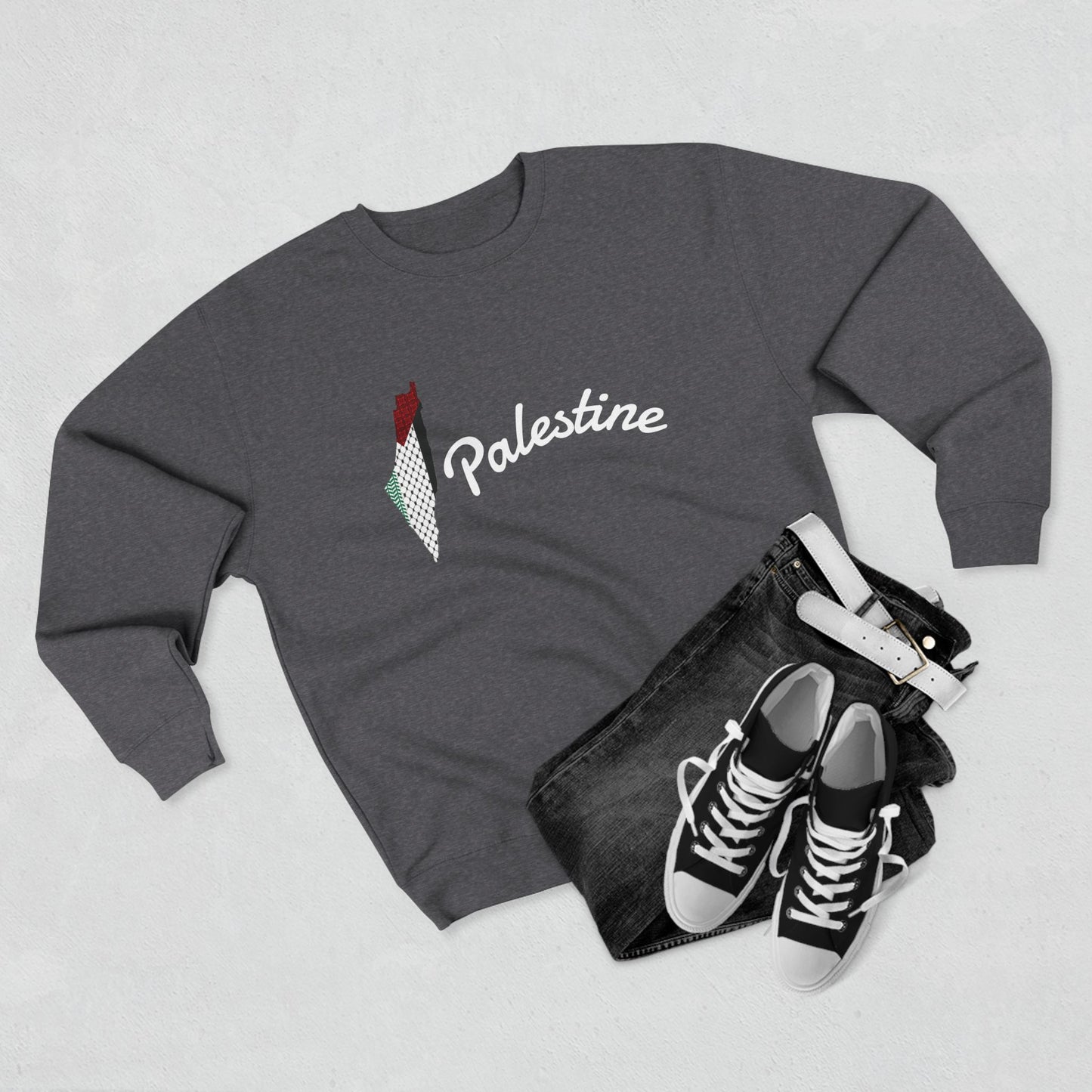 Palestine Statement Sweatshirt | Free Palestine Crewneck | Unisex Pullover for Activism, Ethnic Pride, and Everyday Comfort