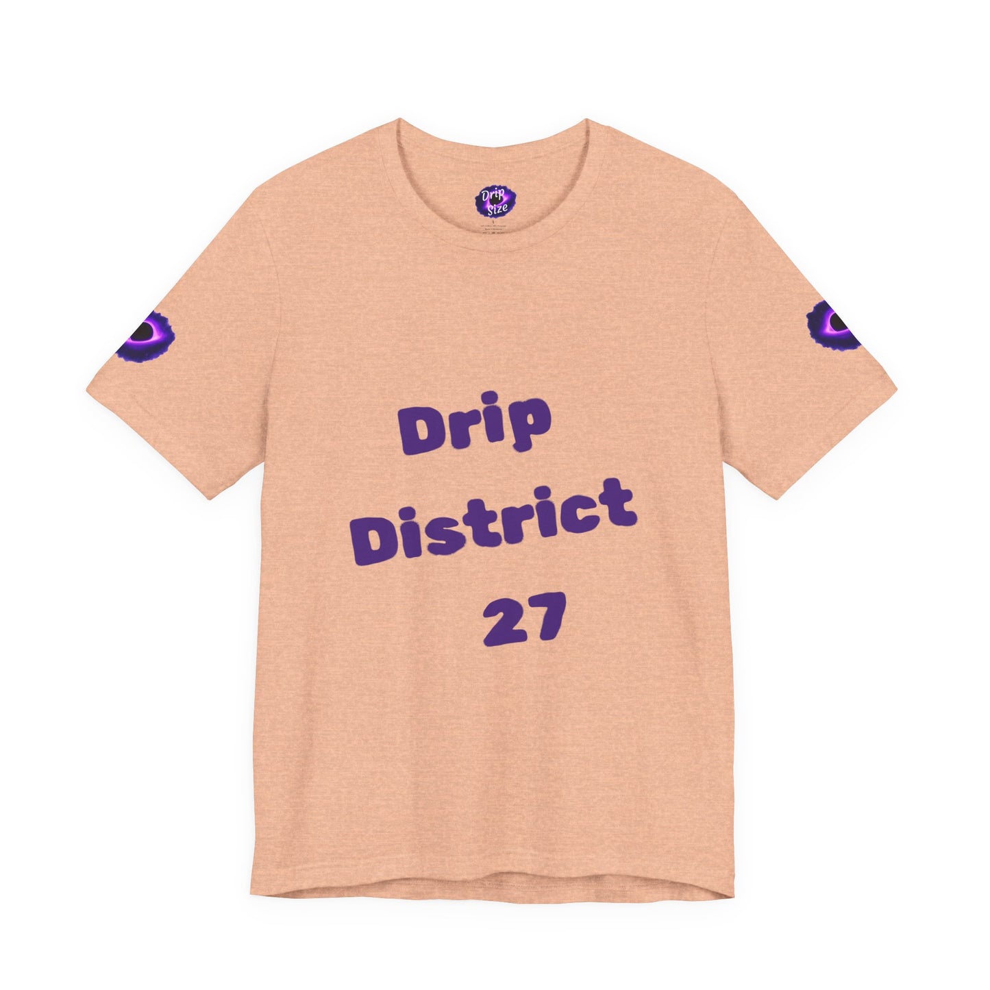 Drip District 27 Shirt | Purple Black Hole Streetwear Tee | Trendy Unisex Graphic Top