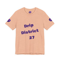 Drip District 27 Shirt | Purple Black Hole Streetwear Tee | Trendy Unisex Graphic Top