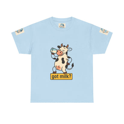 Funny Cow Got Milk T-Shirt Cute Dairy Lover Tee Pun Graphic Shirt Animal Humor Gift for Men & Women Farm Life Aesthetic