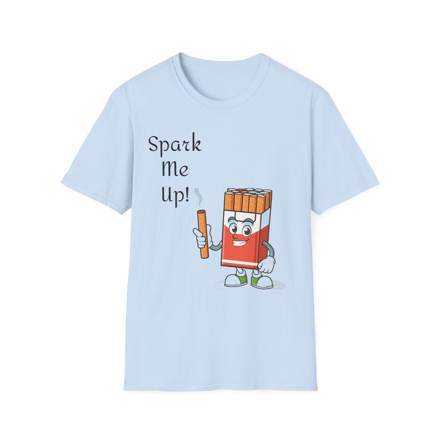 Spark Me Up! Funny Graphic T-Shirt | Whimsical Cartoon Tee | Trendy Unisex Gift for Him or Her | Casual Streetwear Top
