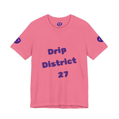 Drip District 27 Shirt | Purple Black Hole Streetwear Tee | Trendy Unisex Graphic Top