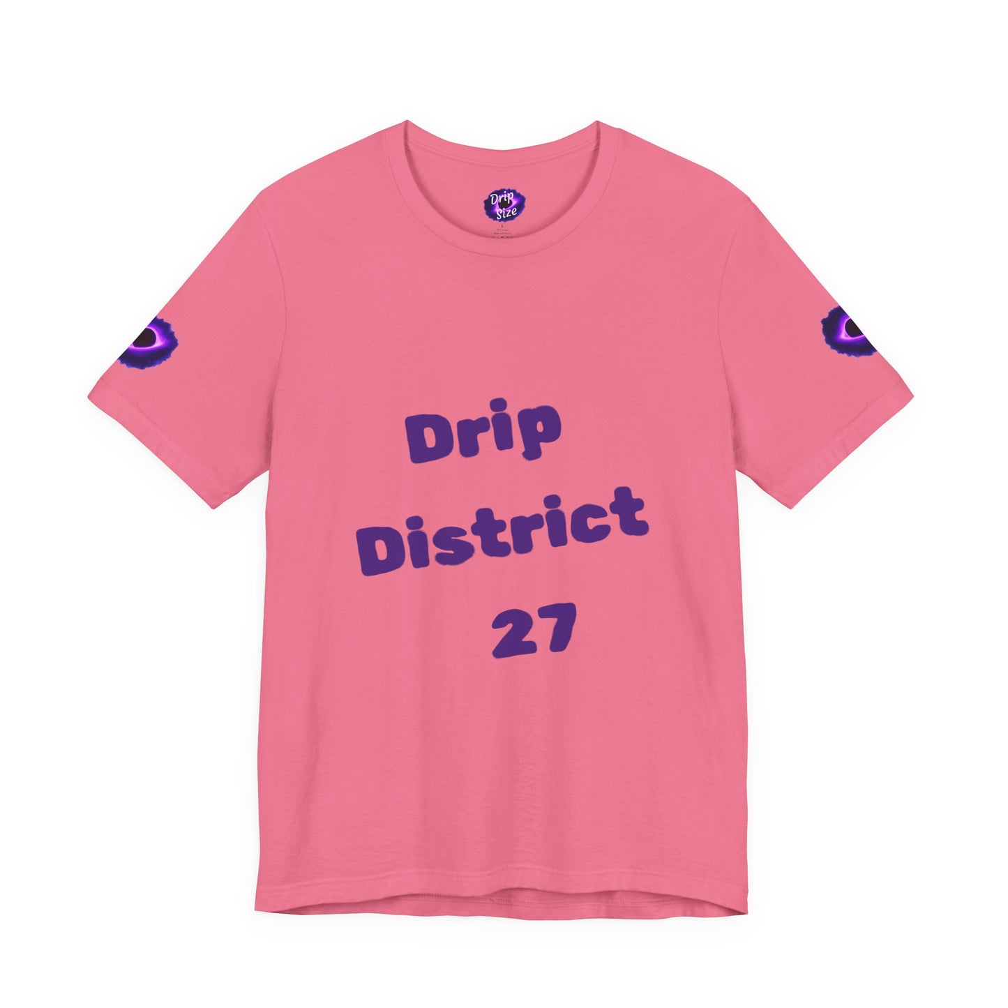 Drip District 27 Shirt | Purple Black Hole Streetwear Tee | Trendy Unisex Graphic Top