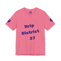 Drip District 27 Shirt | Purple Black Hole Streetwear Tee | Trendy Unisex Graphic Top