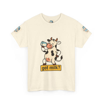Funny Cow Got Milk T-Shirt Cute Dairy Lover Tee Pun Graphic Shirt Animal Humor Gift for Men & Women Farm Life Aesthetic