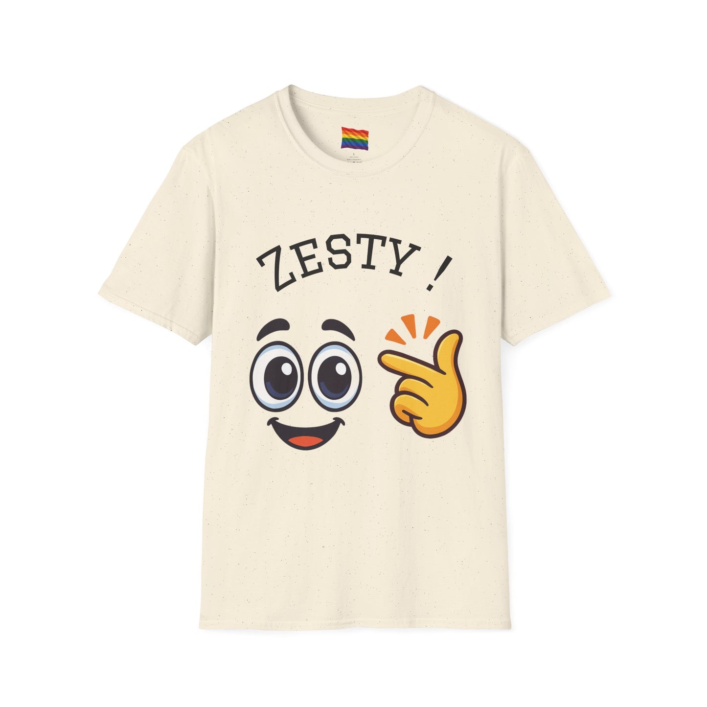 Zesty Emoji Pride T-Shirt | Funny Snap Face Tee | LGBTQ+ Celebration Shirt | Cute Graphic Unisex Top for Joyful Expression