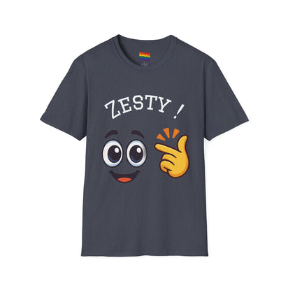 Zesty Emoji Pride T-Shirt Funny Snap Face Tee LGBTQ+ Rainbow Flag Top Unisex Graphic Shirt Positive Vibes Clothing Gift