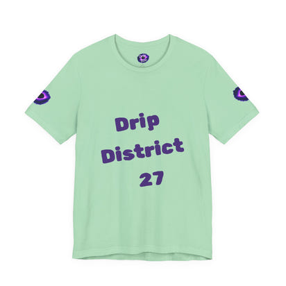 Drip District 27 Shirt | Purple Black Hole Streetwear Tee | Trendy Unisex Graphic Top