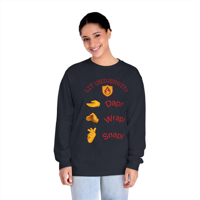 Lit University Crewneck | Dap, Wrap, Snap Edition | Funny College Sweatshirt for Students, Gamers & Trendsetters