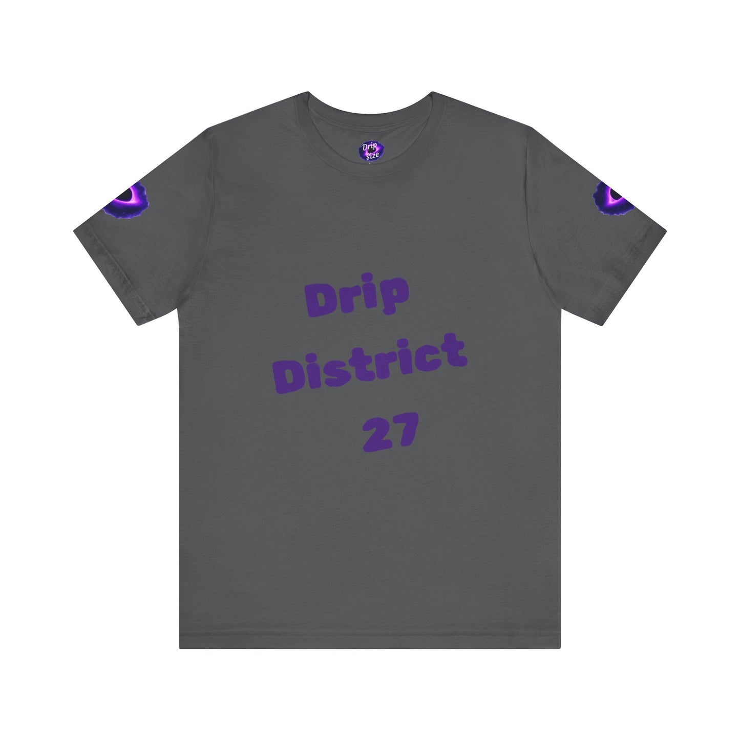 Drip District 27 Shirt | Purple Black Hole Streetwear Tee | Trendy Unisex Graphic Top