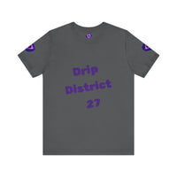 Drip District 27 Shirt | Purple Black Hole Streetwear Tee | Trendy Unisex Graphic Top