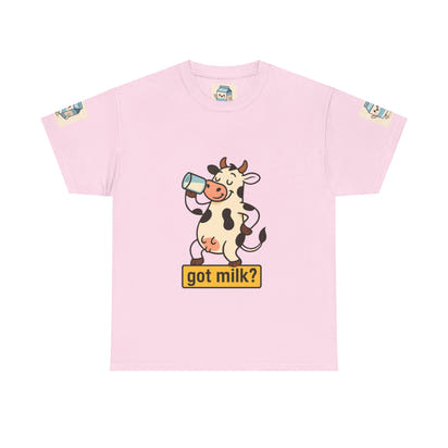 Funny Cow Got Milk T-Shirt Cute Dairy Lover Tee Pun Graphic Shirt Animal Humor Gift for Men & Women Farm Life Aesthetic