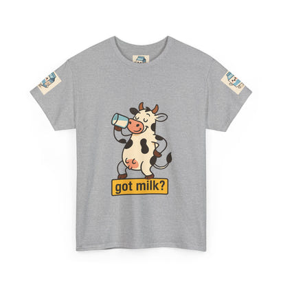 Funny Cow Got Milk T-Shirt Cute Dairy Lover Tee Pun Graphic Shirt Animal Humor Gift for Men & Women Farm Life Aesthetic