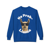 Dark Colors No Prob-Llama Sweatshirt Funny Cozy Llama Crewneck | Cute Pun Sweater | Animal Lover Gift | Winter Comfy Pullover