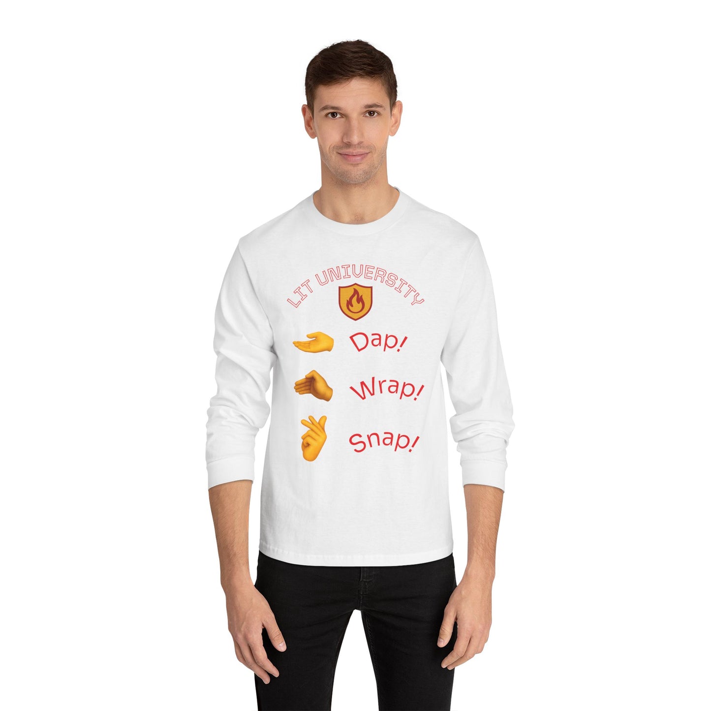 Lit University Crewneck | Dap, Wrap, Snap Edition | Funny College Sweatshirt for Students, Gamers & Trendsetters