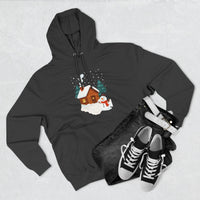 Cozy Holiday Hoodie with Snowman and Lights Design, Winter Fashion, Christmas Gift, Festive Apparel, Outdoor Comfort, Casual Wear