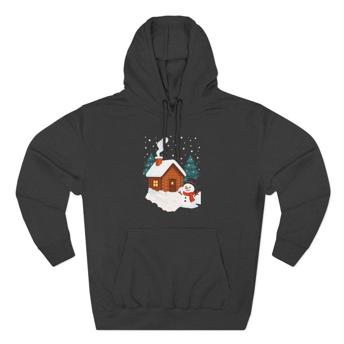 Cozy Holiday Hoodie with Snowman and Lights Design, Winter Fashion, Christmas Gift, Festive Apparel, Outdoor Comfort, Casual Wear