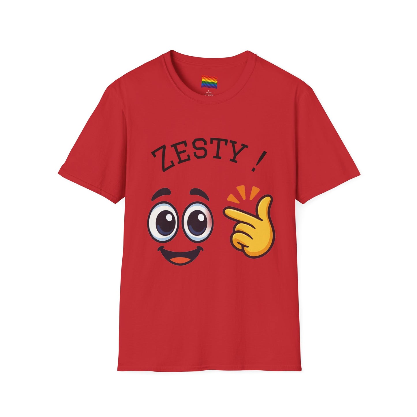 Zesty Emoji Pride T-Shirt | Funny Snap Face Tee | LGBTQ+ Celebration Shirt | Cute Graphic Unisex Top for Joyful Expression
