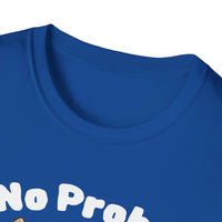 No Prob-Llama Funny T-Shirt | Dark Color Unisex Tee | Cute Llama Design | Humor Animal Pun Shirt | Gift for Him or Her