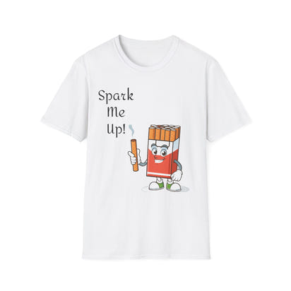 Spark Me Up! Funny Graphic T-Shirt | Whimsical Cartoon Tee | Trendy Unisex Gift for Him or Her | Casual Streetwear Top