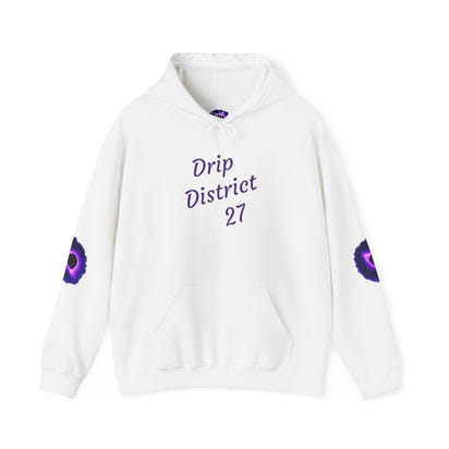 Stay Drippin Hoodie | Drip District 27 Unisex Sweatshirt | Trendy Streetwear Pullover for Men & Women | Cool Fall Winter Outfit