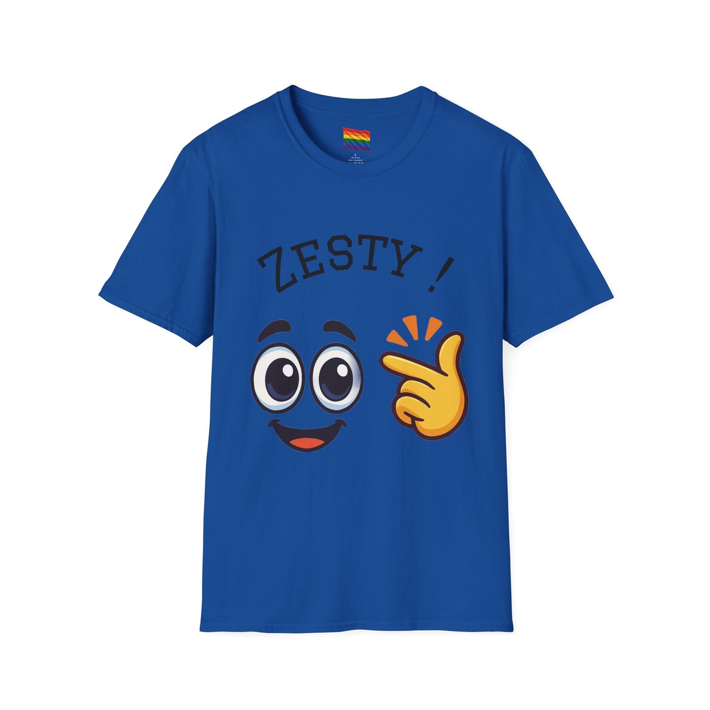 Zesty Emoji Pride T-Shirt | Funny Snap Face Tee | LGBTQ+ Celebration Shirt | Cute Graphic Unisex Top for Joyful Expression