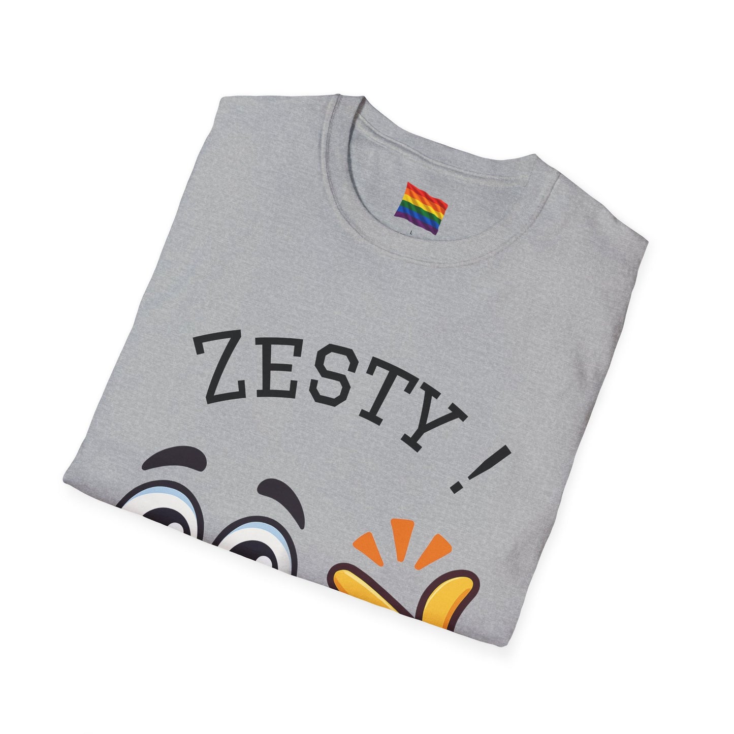 Zesty Emoji Pride T-Shirt | Funny Snap Face Tee | LGBTQ+ Celebration Shirt | Cute Graphic Unisex Top for Joyful Expression